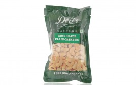 Delis W240 Grade Plain Cashews   Pack  250 grams